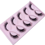 5 Pairs Cat Eye Lashes Wispy Fake Lashes Fluffy Cat Eyelashes Extensions False Eyelashes - Beauty Blessings LLC