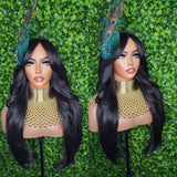 Swoop Hair Lace Wig Loose Curl Long Hair Natural Curtain Bang Hair Layered Curls Full Cap Wig Fashion Hairstyle Glueless Wig - Beauty Blessings LLC