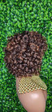 Bob Curl Wig Big Layered Curly Brown Auburn Hair Wig Bouncy Curl Full Fashion Wig with Bangs High Quality Hair - Beauty Blessings LLC