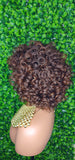 Bob Curl Wig Big Layered Curly Brown Auburn Hair Wig Bouncy Curl Full Fashion Wig with Bangs High Quality Hair - Beauty Blessings LLC