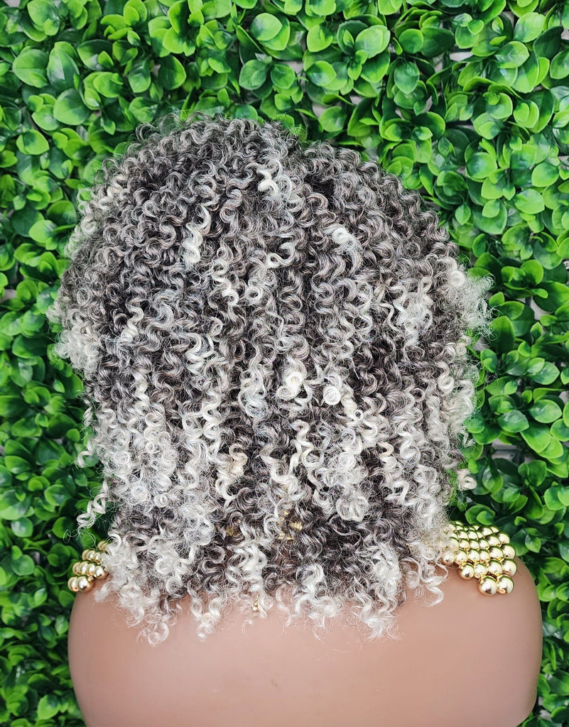 Blonde Afro Coil Bantu Knot Twist Out Kinky Twist Hair Full Cap Natural Wig Natural Hairsty Short Kinky Twist Brown Blonde Hair Wig - Beauty Blessings LLC