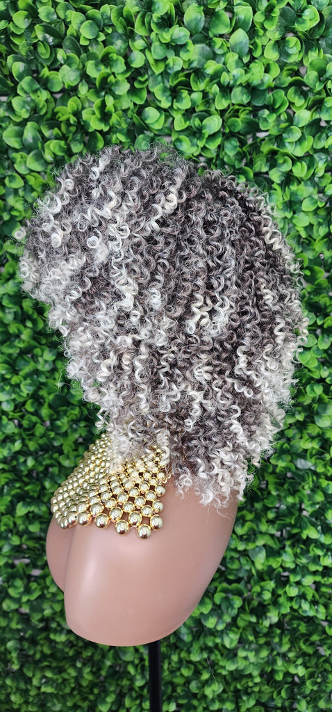 Blonde Afro Coil Bantu Knot Twist Out Kinky Twist Hair Full Cap Natural Wig Natural Hairsty Short Kinky Twist Brown Blonde Hair Wig - Beauty Blessings LLC