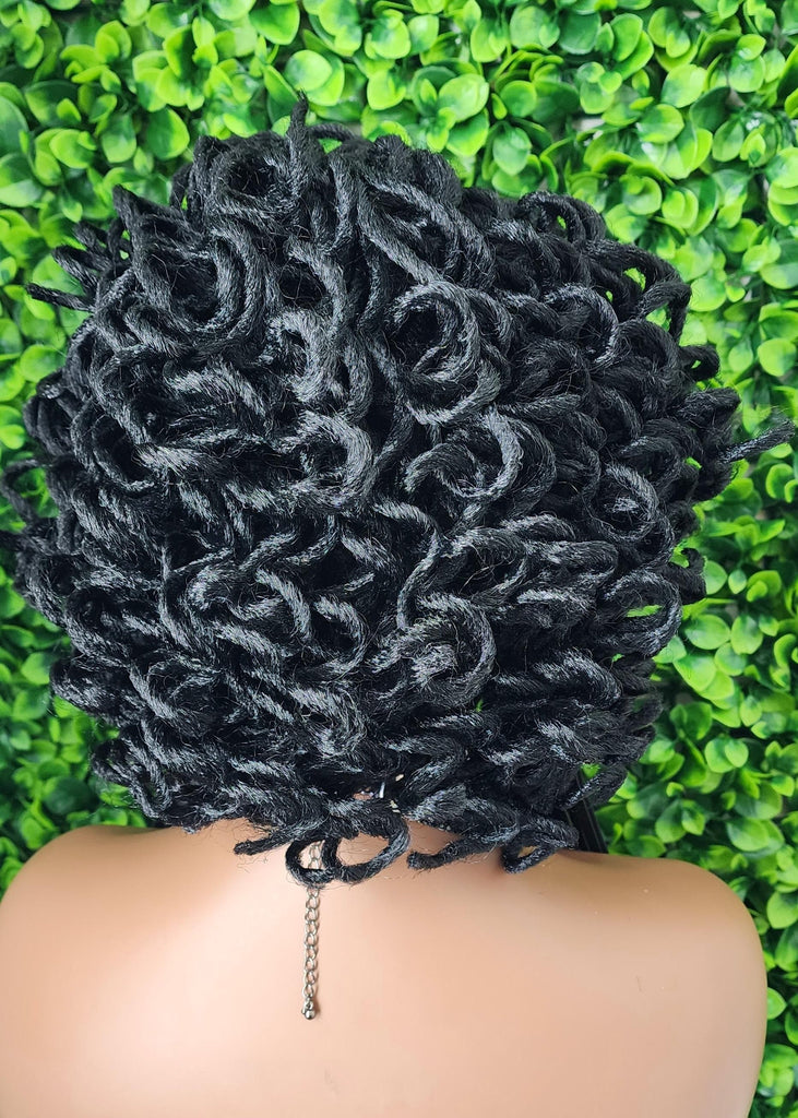 Afro Curly Sister Loc DreadLocks Glueless Lace Front Wig Realistic Natural DreadLock Wig - Beauty Blessings LLC