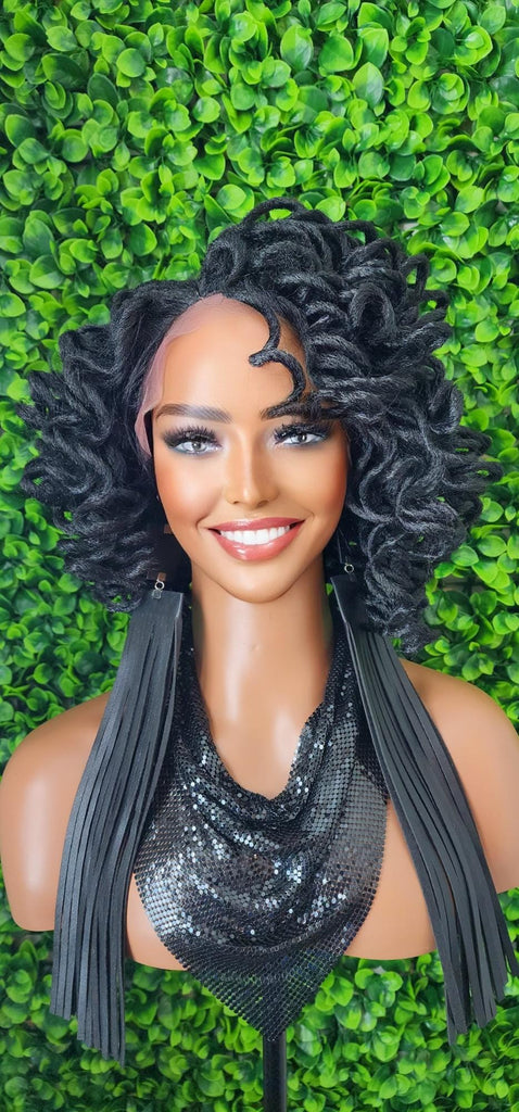 Afro Curly Sister Loc DreadLocks Glueless Lace Front Wig Realistic Natural DreadLock Wig - Beauty Blessings LLC