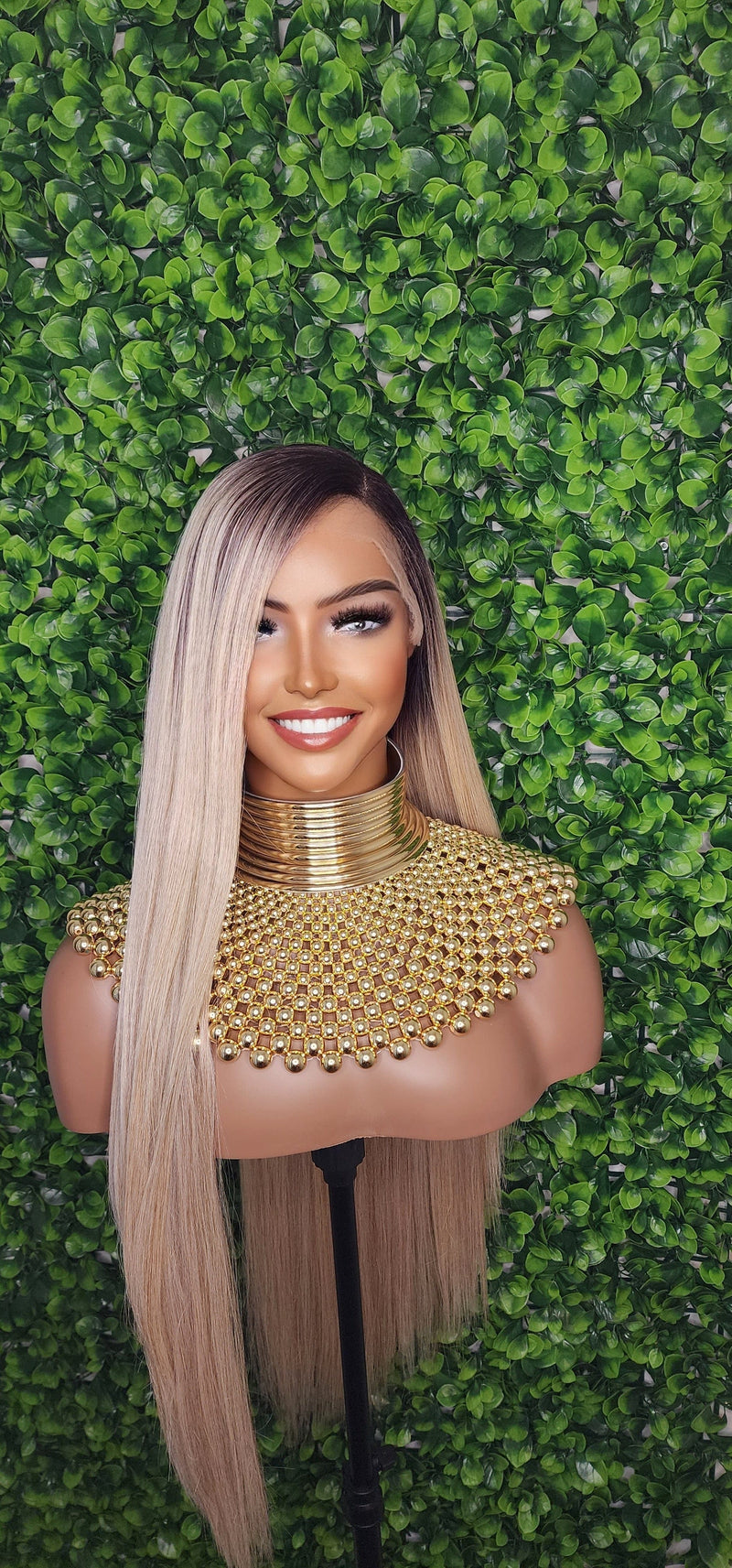 Blonde Long Straight Hair Lace Front Lace Wig Soft Hair Natural Hairline Glueless Pre-Plucked Lace Wig With Baby Hairs - Beauty Blessings LLC