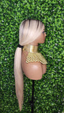 Blonde Long Straight Hair Lace Front Lace Wig Soft Hair Natural Hairline Glueless Pre-Plucked Lace Wig With Baby Hairs - Beauty Blessings LLC