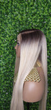 Blonde Long Straight Hair Lace Front Lace Wig Soft Hair Natural Hairline Glueless Pre-Plucked Lace Wig With Baby Hairs - Beauty Blessings LLC