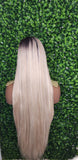 Blonde Long Straight Hair Lace Front Lace Wig Soft Hair Natural Hairline Glueless Pre-Plucked Lace Wig With Baby Hairs - Beauty Blessings LLC