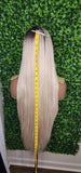Blonde Long Straight Hair Lace Front Lace Wig Soft Hair Natural Hairline Glueless Pre-Plucked Lace Wig With Baby Hairs - Beauty Blessings LLC