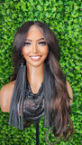 Lace Front Long Curl Lace Wig  Loose Wavy Curly Layered Hair Natural Hairline Glueless Pre-Plucked HD Lace Wig - Beauty Blessings LLC