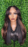 Lace Front Long Curl Lace Wig  Loose Wavy Curly Layered Hair Natural Hairline Glueless Pre-Plucked HD Lace Wig - Beauty Blessings LLC