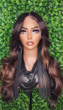 Lace Front Long Curl Lace Wig  Loose Wavy Curly Layered Hair Natural Hairline Glueless Pre-Plucked HD Lace Wig - Beauty Blessings LLC
