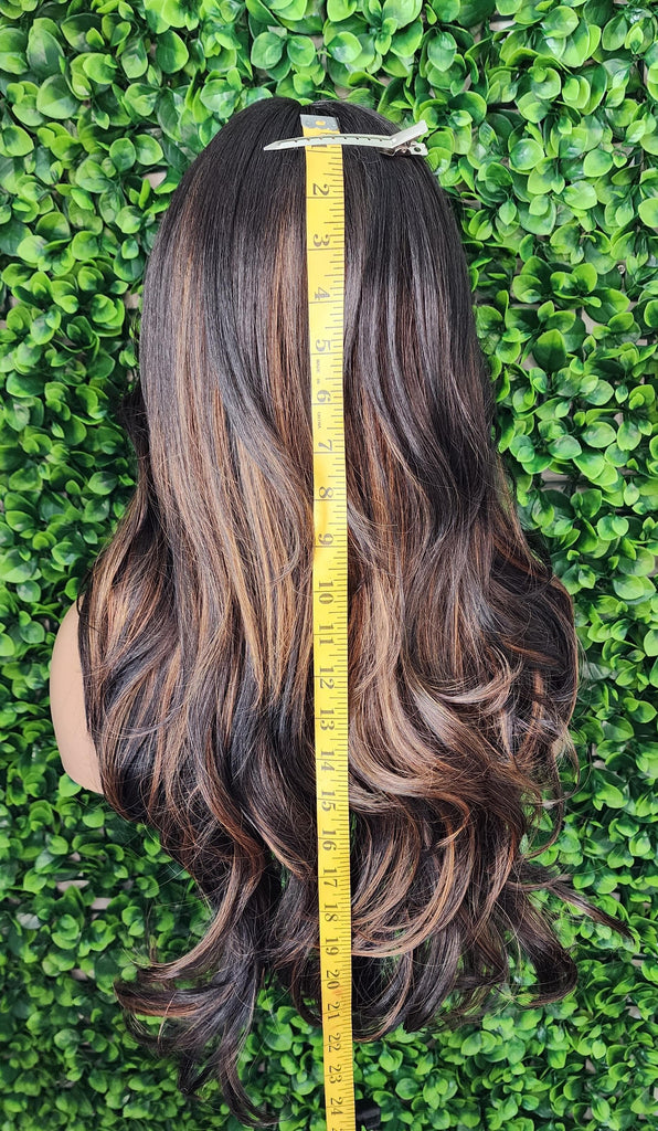 Lace Front Long Curl Lace Wig  Loose Wavy Curly Layered Hair Natural Hairline Glueless Pre-Plucked HD Lace Wig - Beauty Blessings LLC