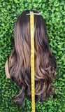 Lace Front Long Curl Lace Wig  Loose Wavy Curly Layered Hair Natural Hairline Glueless Pre-Plucked HD Lace Wig - Beauty Blessings LLC