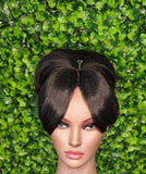 90s Inspired Swoop Bang and Fluffy Bun Ponytail Natural Yaki Texture Bang Bun Ponytail - Beauty Blessings LLC