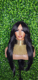 Swoop Hair Lace Wig Loose Curl Long Hair Natural Curtain Bang Hair Layered Curls Full Cap Wig Fashion Hairstyle Glueless Wig - Beauty Blessings LLC