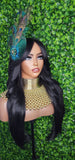Swoop Hair Lace Wig Loose Curl Long Hair Natural Curtain Bang Hair Layered Curls Full Cap Wig Fashion Hairstyle Glueless Wig - Beauty Blessings LLC