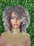 Blonde Afro Coil Bantu Knot Twist Out Kinky Twist Hair Full Cap Natural Wig Natural Hairsty Short Kinky Twist Brown Blonde Hair Wig - Beauty Blessings LLC