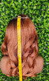 Auburn Reddish Brownish Lace Front Wig Mix Afro Blowout Yaki Texture Side Part Swoop Bang HD Lace Glueless Wig Loose Curl Natural Hair Wig - Beauty Blessings LLC