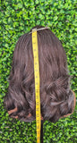 Salt Pepper Gray Lace Front Wig Mix Brown Dark Gray Afro Blowout Yaki Texture Side Part Swoop Bang HD Lace Glueless Wig Loose Curl Hair Wig - Beauty Blessings LLC