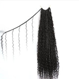 Fast Boho Braids Crochet Boho Box Braids with Human Hair Deep Curls, Pre-Looped Box Braids with Full Deep Curly Human Hair Ends, Hair Extensions Up to 30 Inches Crochet Braids 20 Strands - Beauty Blessings LLC