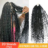 Fast Boho Braids Crochet Boho Box Braids with Human Hair Deep Curls, Pre-Looped Box Braids with Full Deep Curly Human Hair Ends, Hair Extensions Up to 30 Inches Crochet Braids 20 Strands - Beauty Blessings LLC