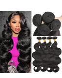 Brazilian Human Hair 3pcs Hair Bundles Body Wave Hair with Closure Human Hair - Beauty Blessings LLC