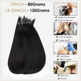 Human Hair Seamless Clip-In Hair Extensions Natural Straight Clip In Hair Extension 100% Brazilian Remy Human Hair - Beauty Blessings LLC