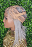 Salt and Pepper Wig Glueless Lace Front Light Gray Dark Gray Bob Wig Straight Side Bang Wig Short Gray Bob Hairstyle Lace Wig - Beauty Blessings LLC