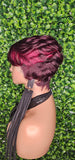 Burgundy Pixie Cut Remy 100% Human Hair Lace Wig Short Hairstyle Lace Front Wig - Beauty Blessings LLC