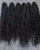 Fast Boho Braids Crochet Boho Box Braids with Human Hair Deep Curls, Pre-Looped Box Braids with Full Deep Curly Human Hair Ends, Hair Extensions Up to 30 Inches Crochet Braids 20 Strands - Beauty Blessings LLC