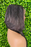 Salt Pepper Wig Bob 100% Human Hair Lace Front Wig Brazilian Remy Human Hair Straight Bob Hairstyle Layered Hair Gray Bob Wig - Beauty Blessings LLC