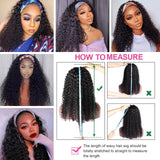 Headband Wigs Water Wave  Human Hair Wigs Mink Brazilian Remy Human Hair Glueless - Beauty Blessing Wigs & Hair Extensions Boutique