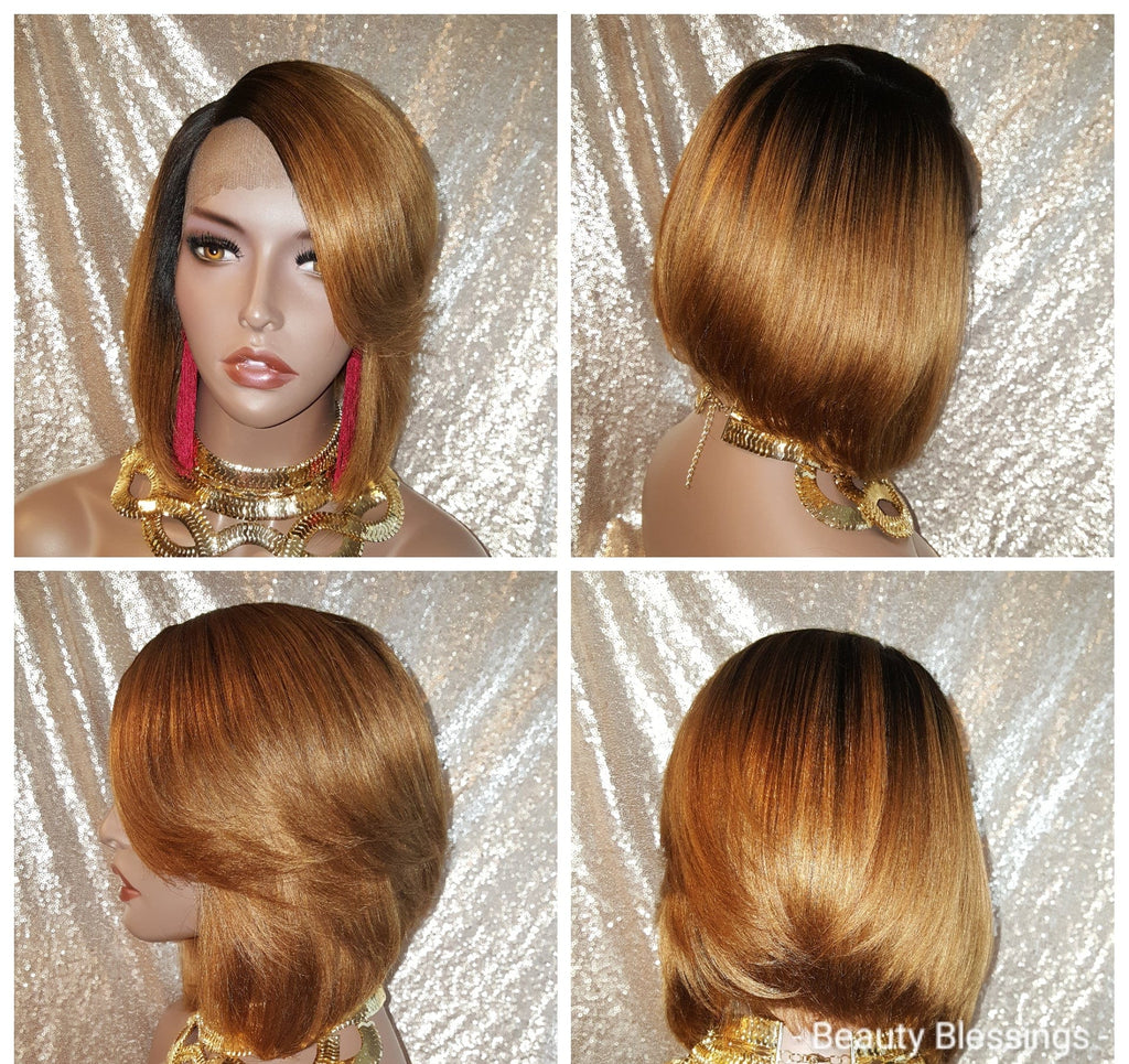 BOB 100% Remy Human Hair BOB Style Lace Wig - Beauty Blessing Wigs & Hair Extensions Boutique