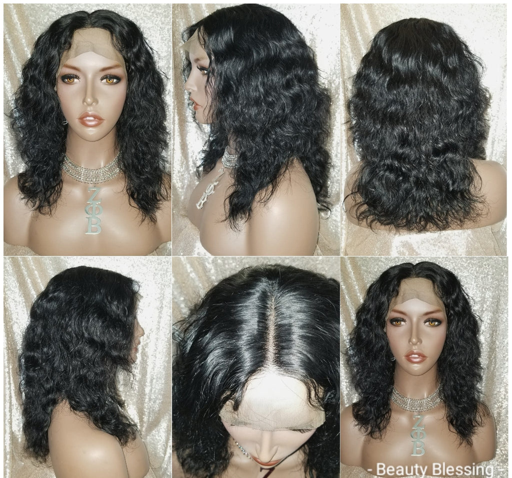 Curly Virgin Remy Unprocessed Human Hair Lace Wig - Beauty Blessing Wigs & Hair Extensions Boutique
