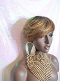 Pixie Cut Swoop Layered Bang Style Remy Human Hair Wig - Beauty Blessing Wigs & Hair Extensions Boutique
