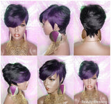 Short Cut Feather Style Full Cap Premium Fiber Wig - Beauty Blessing Wigs & Hair Extensions Boutique