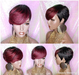 Short Cut Feather Style Full Cap Premium Fiber Wig - Beauty Blessing Wigs & Hair Extensions Boutique