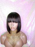 Short Bob Bang Style Brazilian Remy 100% Human Hair Wig - Beauty Blessing Wigs & Hair Extensions Boutique