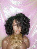 Kinky Afro Curl Lace Front Wig Curly Natural Yaki Texture Bob Wig - Beauty Blessing Wigs & Hair Extensions Boutique