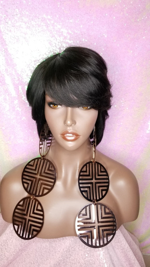 WIG 100% Human Hair Remy Short Hair Bob Style Full Cap Wig - Beauty Blessing Wigs & Hair Extensions Boutique