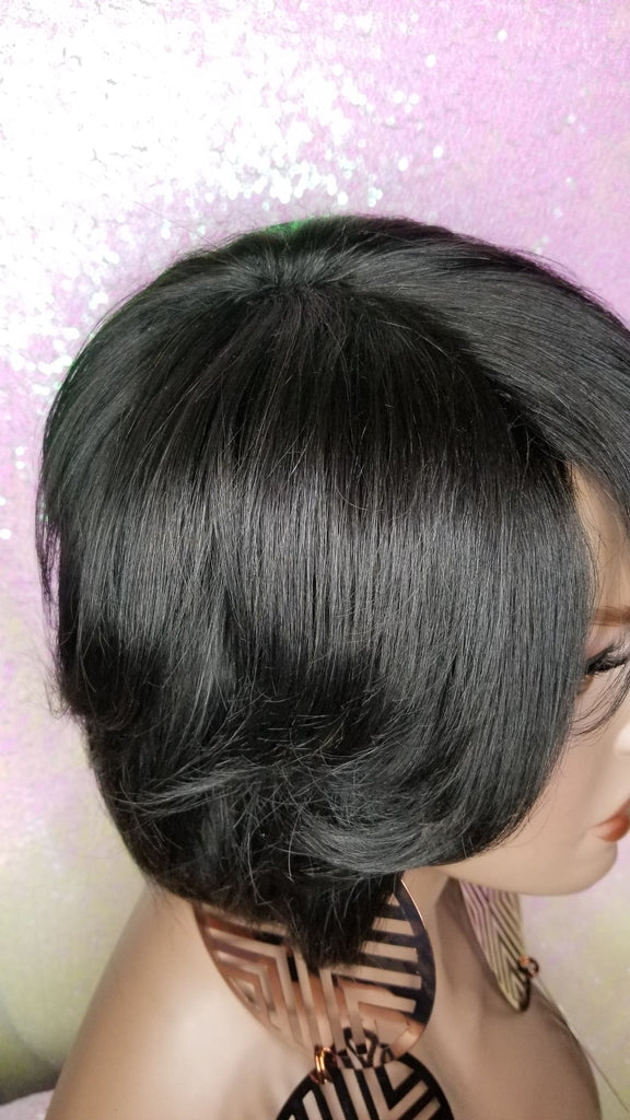WIG 100% Human Hair Remy Short Hair Bob Style Full Cap Wig - Beauty Blessing Wigs & Hair Extensions Boutique