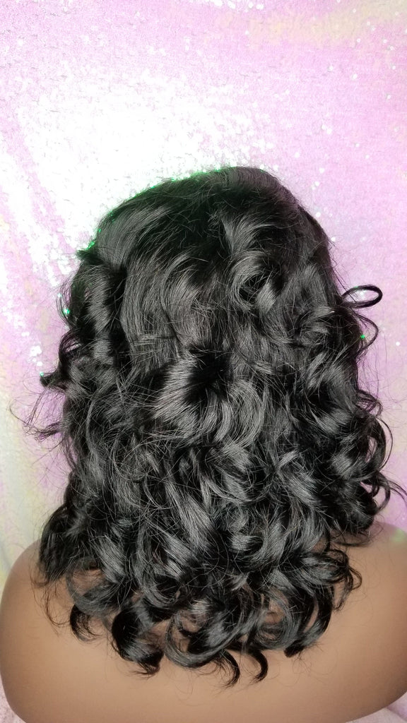 Duby Curl Silky Brazilian Remy 100%Human Hair Lace Wig - Beauty Blessing Wigs & Hair Extensions Boutique