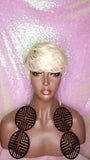 Short Hair Cut Pixie Cut Peruvian Remy Human Hair Wigs Blonde Wigs - Beauty Blessing Wigs & Hair Extensions Boutique