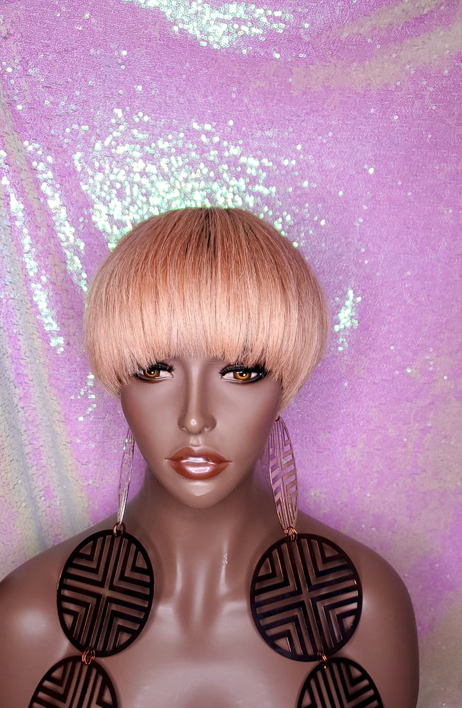 Celebrity Inspired Style Mushroom Pixie Cut Brazilian Remy 100%Human Hair Wig - Beauty Blessing Wigs & Hair Extensions Boutique