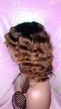 Wig Deep Wave Brazilian Remy 100% Human Hair Natural Hair Short Wig Ombre Auburn Chocolate Dark Brown Hair Wig - Beauty Blessing Wigs & Hair Extensions Boutique