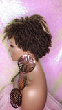 Afrocentric Short Dread Locks Coily Hair Premium Fiber Wig - Beauty Blessing Wigs & Hair Extensions Boutique