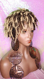 Afrocentric Short Dread Locks Coily Hair Premium Fiber Wig - Beauty Blessing Wigs & Hair Extensions Boutique