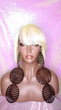 Razor Cut Short Bob 100% Human Hair Full Wap Wig Blonde Wig - Beauty Blessing Wigs & Hair Extensions Boutique