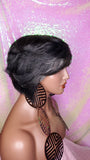 Dark Salt & Pepper Gray Tones Bob Cut Layered Brazilian Remy Human Hair Wig - Beauty Blessing Wigs & Hair Extensions Boutique